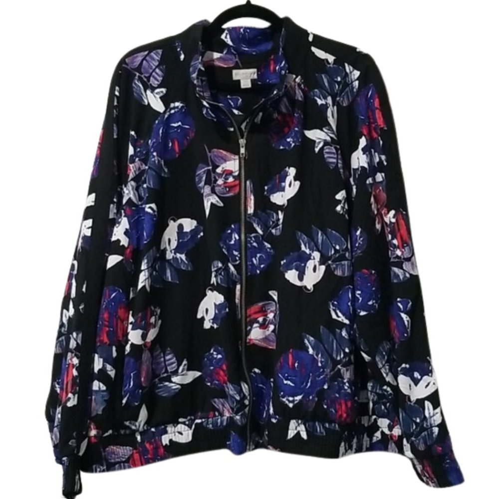 Belle Sky Sports Bomber Jacket, Plus 3X